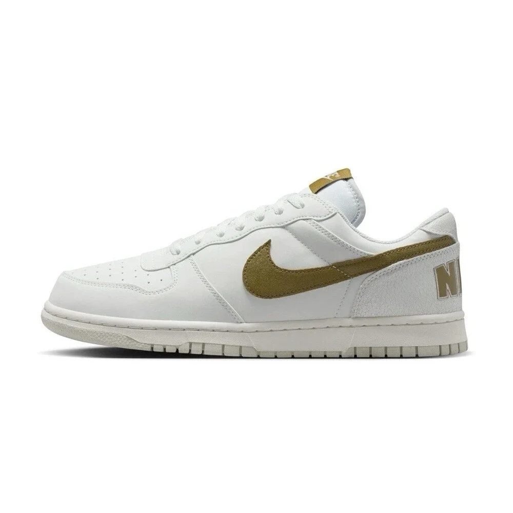 Size 11 - Nike Big Low LUX - White/Olive/Grey ((No Lid))
